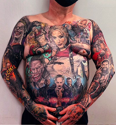 Full colour DC tattoo by Rick Shaw