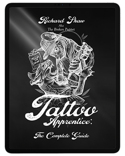 The Tattoo Apprentice eBook on an iPad