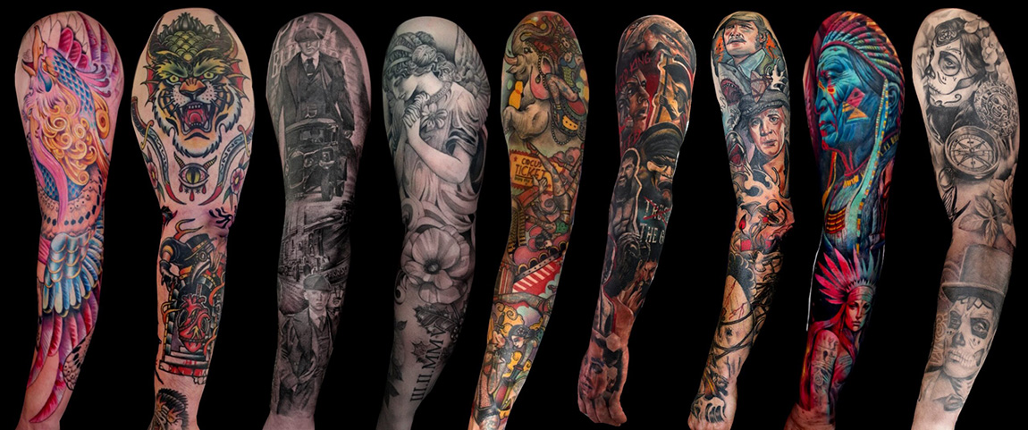 Tattoo sleeve example, proof of work